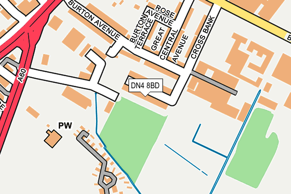 DN4 8BD map - OS OpenMap – Local (Ordnance Survey)