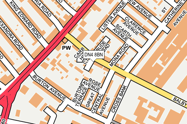 DN4 8BN map - OS OpenMap – Local (Ordnance Survey)