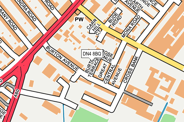 DN4 8BQ map - OS OpenMap – Local (Ordnance Survey)