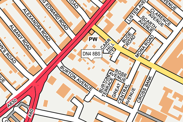 DN4 8BS map - OS OpenMap – Local (Ordnance Survey)