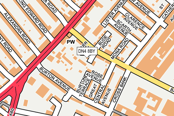 DN4 8BY map - OS OpenMap – Local (Ordnance Survey)