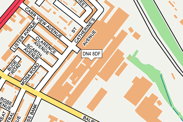 DN4 8DF map - OS OpenMap – Local (Ordnance Survey)