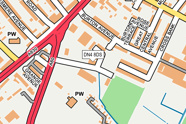 DN4 8DS map - OS OpenMap – Local (Ordnance Survey)