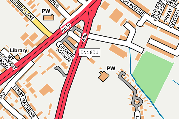 DN4 8DU map - OS OpenMap – Local (Ordnance Survey)