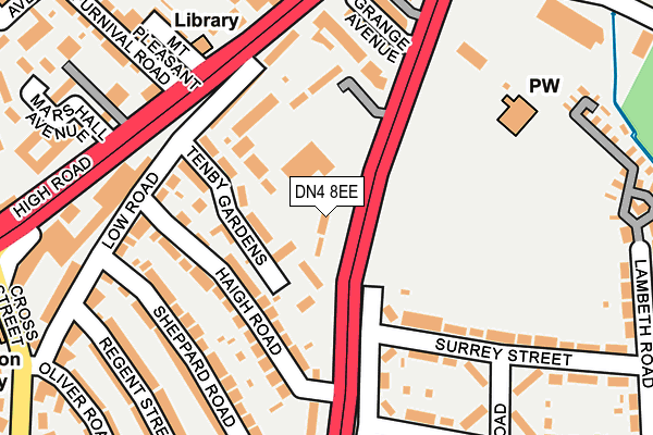 DN4 8EE map - OS OpenMap – Local (Ordnance Survey)