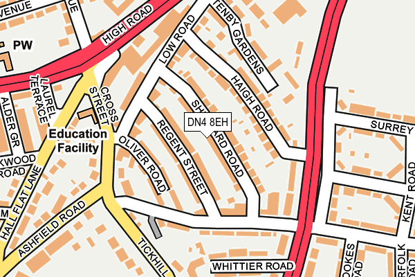 DN4 8EH map - OS OpenMap – Local (Ordnance Survey)