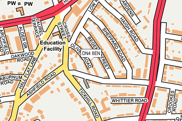 DN4 8EN map - OS OpenMap – Local (Ordnance Survey)