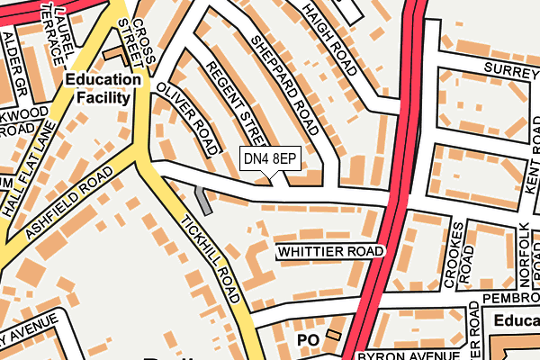 DN4 8EP map - OS OpenMap – Local (Ordnance Survey)