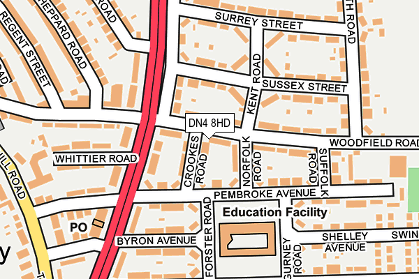 DN4 8HD map - OS OpenMap – Local (Ordnance Survey)