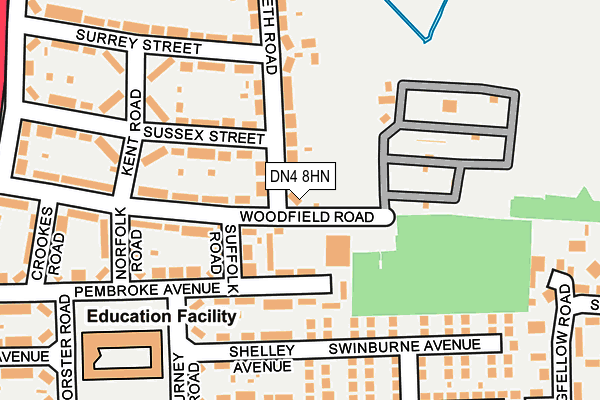DN4 8HN map - OS OpenMap – Local (Ordnance Survey)