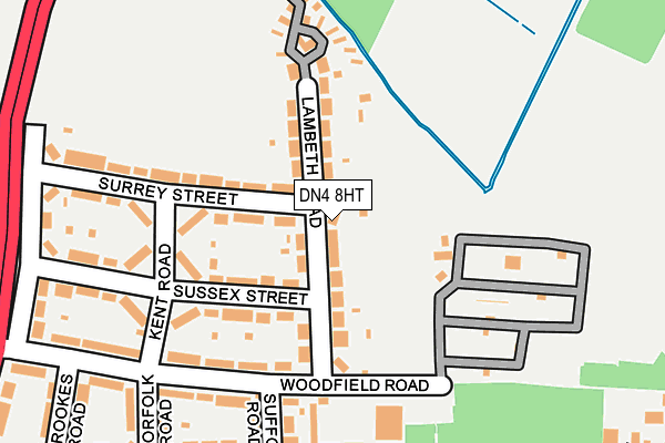 DN4 8HT map - OS OpenMap – Local (Ordnance Survey)