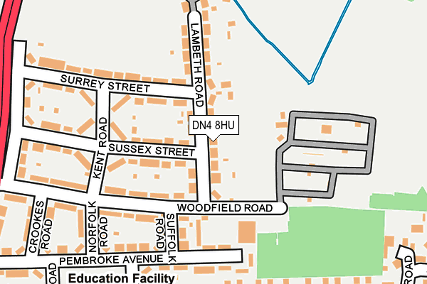 DN4 8HU map - OS OpenMap – Local (Ordnance Survey)