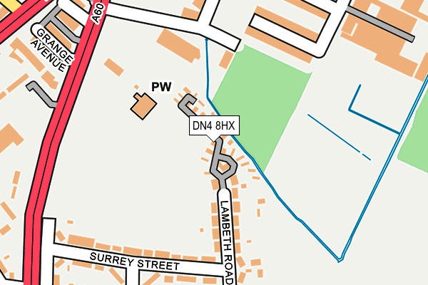 DN4 8HX map - OS OpenMap – Local (Ordnance Survey)