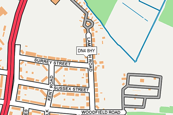 DN4 8HY map - OS OpenMap – Local (Ordnance Survey)