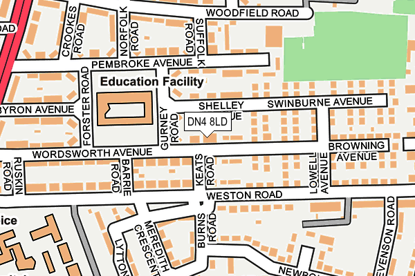 DN4 8LD map - OS OpenMap – Local (Ordnance Survey)