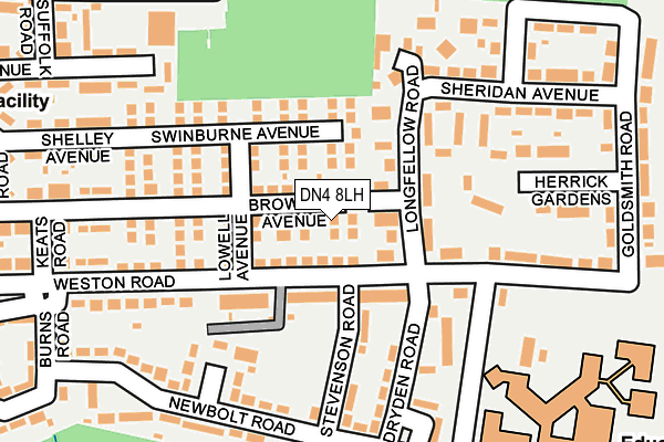 DN4 8LH map - OS OpenMap – Local (Ordnance Survey)