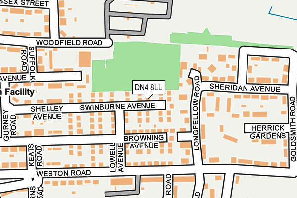 DN4 8LL map - OS OpenMap – Local (Ordnance Survey)
