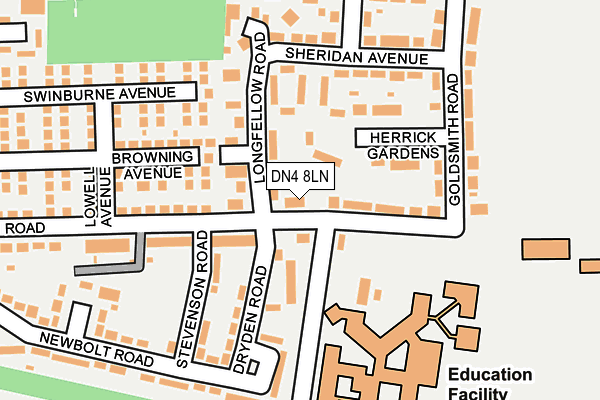 DN4 8LN map - OS OpenMap – Local (Ordnance Survey)