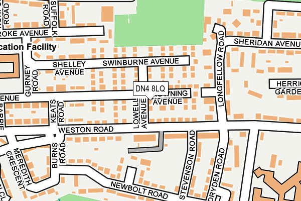 DN4 8LQ map - OS OpenMap – Local (Ordnance Survey)