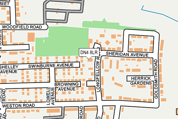 DN4 8LR map - OS OpenMap – Local (Ordnance Survey)