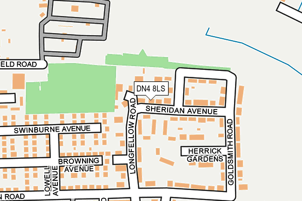 DN4 8LS map - OS OpenMap – Local (Ordnance Survey)