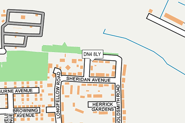 DN4 8LY map - OS OpenMap – Local (Ordnance Survey)