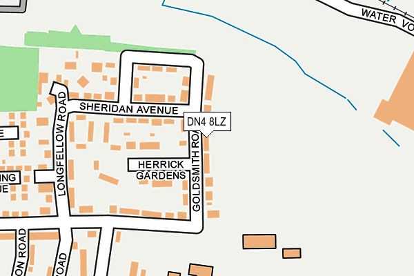 DN4 8LZ map - OS OpenMap – Local (Ordnance Survey)