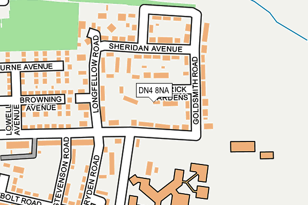 DN4 8NA map - OS OpenMap – Local (Ordnance Survey)