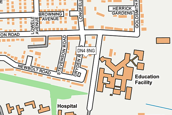 DN4 8NG map - OS OpenMap – Local (Ordnance Survey)