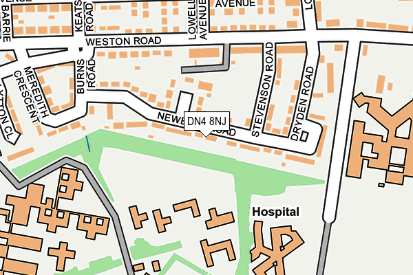 DN4 8NJ map - OS OpenMap – Local (Ordnance Survey)