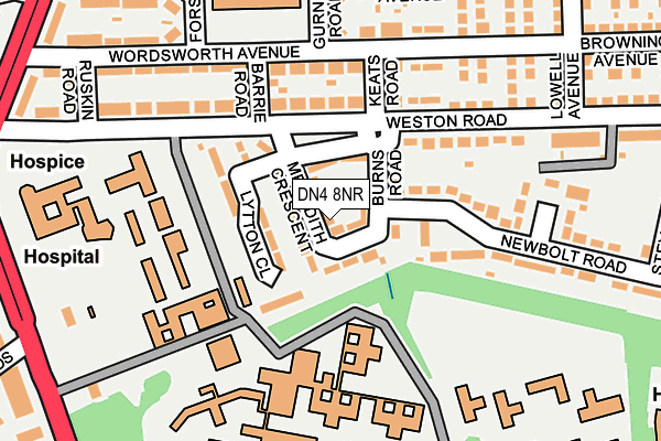 DN4 8NR map - OS OpenMap – Local (Ordnance Survey)