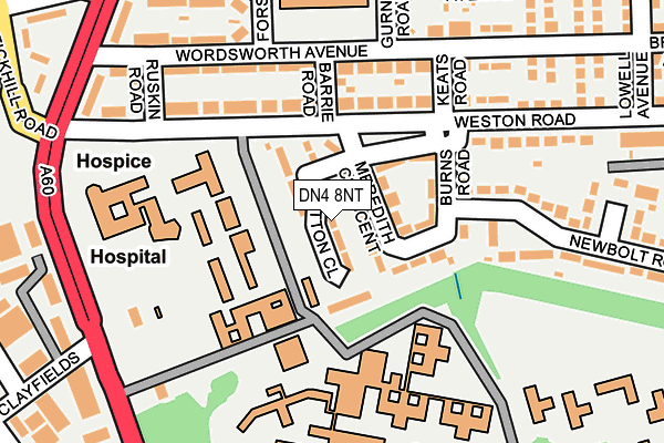 DN4 8NT map - OS OpenMap – Local (Ordnance Survey)