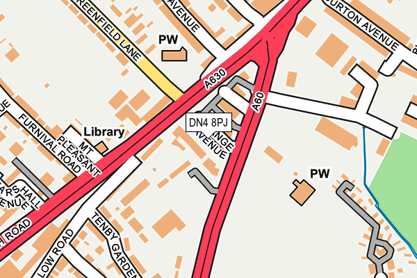 DN4 8PJ map - OS OpenMap – Local (Ordnance Survey)