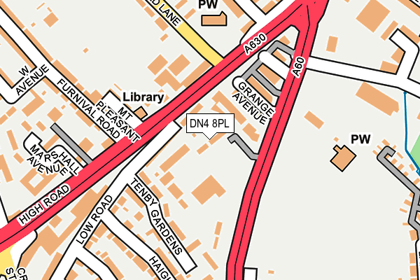 DN4 8PL map - OS OpenMap – Local (Ordnance Survey)