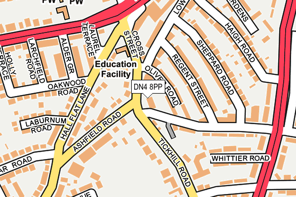 DN4 8PP map - OS OpenMap – Local (Ordnance Survey)