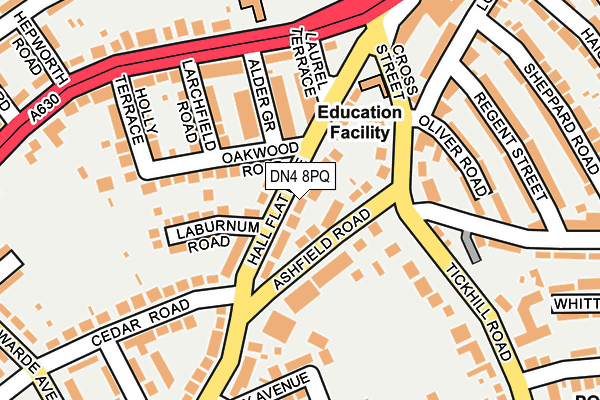 DN4 8PQ map - OS OpenMap – Local (Ordnance Survey)