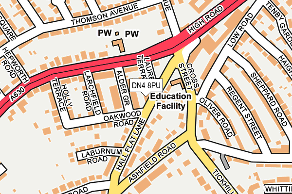 DN4 8PU map - OS OpenMap – Local (Ordnance Survey)