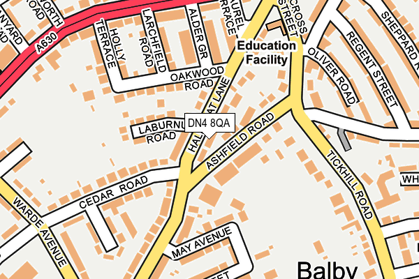 DN4 8QA map - OS OpenMap – Local (Ordnance Survey)