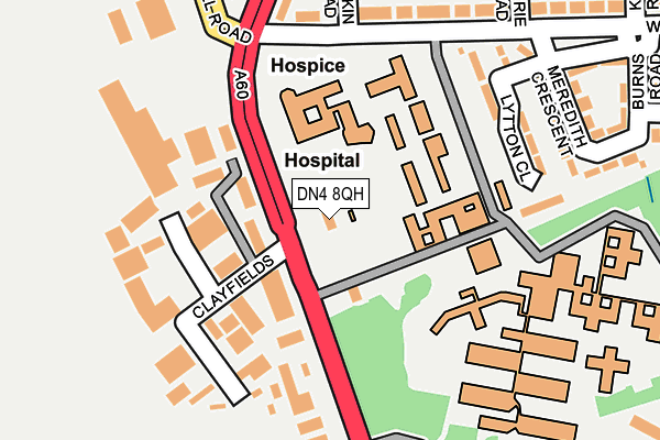 DN4 8QH map - OS OpenMap – Local (Ordnance Survey)