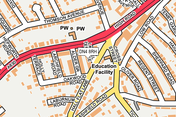 DN4 8RH map - OS OpenMap – Local (Ordnance Survey)