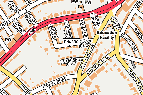 DN4 8RQ map - OS OpenMap – Local (Ordnance Survey)