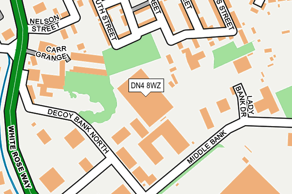 DN4 8WZ map - OS OpenMap – Local (Ordnance Survey)