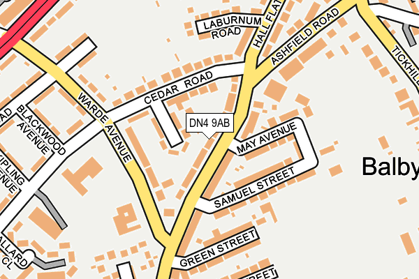 DN4 9AB map - OS OpenMap – Local (Ordnance Survey)