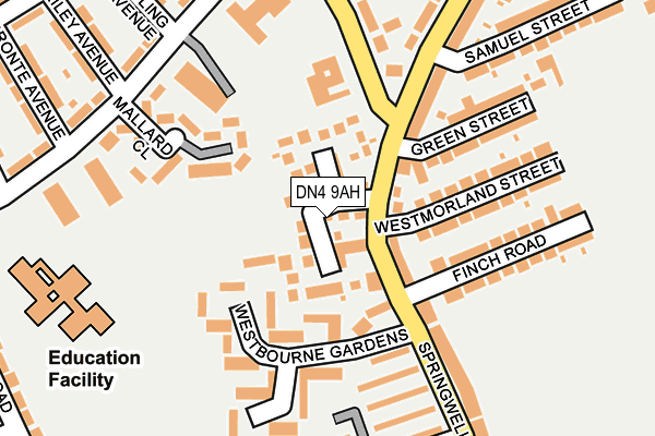 DN4 9AH map - OS OpenMap – Local (Ordnance Survey)