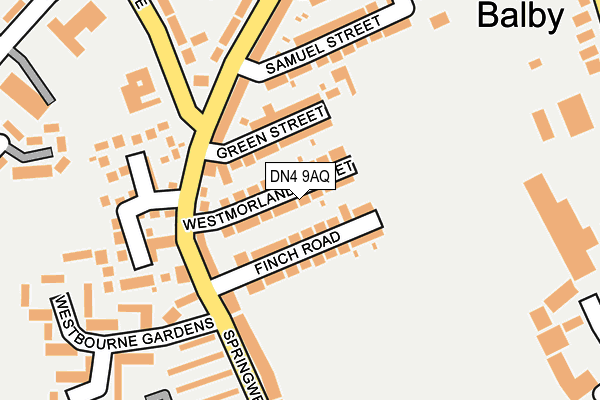 DN4 9AQ map - OS OpenMap – Local (Ordnance Survey)