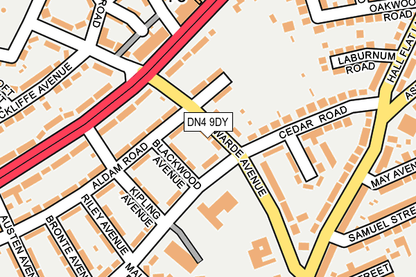 DN4 9DY map - OS OpenMap – Local (Ordnance Survey)