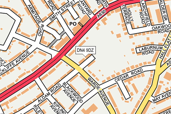 DN4 9DZ map - OS OpenMap – Local (Ordnance Survey)