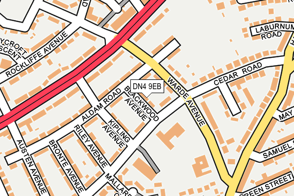DN4 9EB map - OS OpenMap – Local (Ordnance Survey)