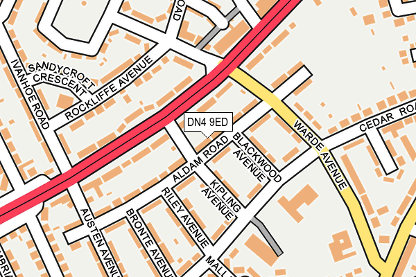 DN4 9ED map - OS OpenMap – Local (Ordnance Survey)