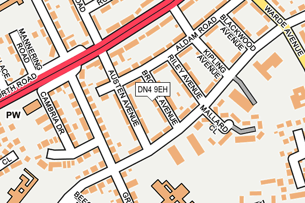 DN4 9EH map - OS OpenMap – Local (Ordnance Survey)